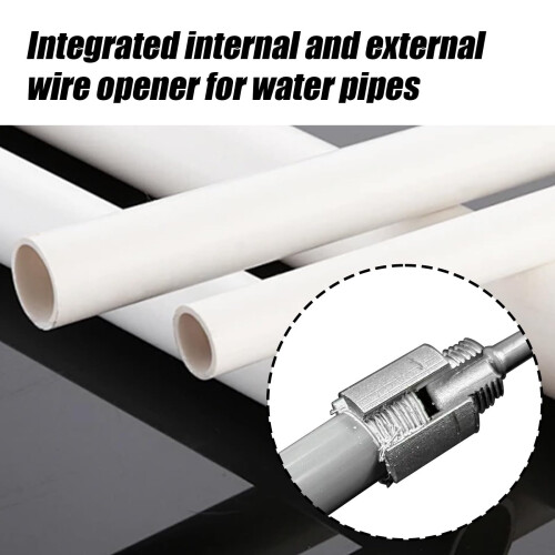 2PCS Dual-Function Pipe Threading Tool (1/2'' 3/4'' 1'') – Electric Drill Compatible, for PVC & Plastic Pipes 2