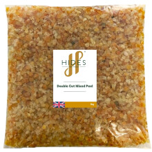 Hides Fine Foods - Double Cut Mixed Peel 1kg - GMO Free - Suitable for Vegetarians - Baking - Desserts - Decorating - Cakes - Cookies - Tart -
