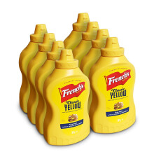 French's Classic Yellow Mustard 397 G | Pack of 8 | Wholesome, Tangy, Traditional Taste | Perfect for Cheese Burgers, Hot Dogs, Roasted Vegetables,