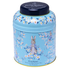 New English Teas Peter Rabbit Daisies Round Tea Caddy with 80 English Breakfast Teabags