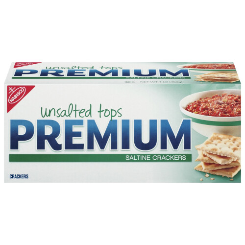 Premium Saltine Crackers - Unsalted Tops, 16 oz