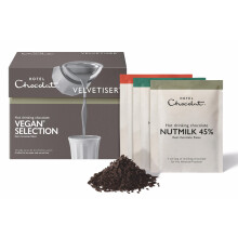 Hotel Chocolat Vegan Hot Chocolate Selection Box - Luxury Chocolate Flakes - Pack of 10 Single-Serve Sachets, 310g - Suitable for Vegetarians & Vegans