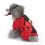 Capa de chuva para cães com capuz – Impermeável e refletora, vermelha. 3