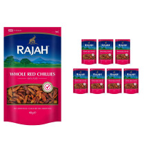 RAJAH TASTE OF HOME SINCE 1931 Rajah Spices Whole Red Chillies | Red Chilli | Hot Whole Chilli | Dried Chillies | Marchu | Mirch | Lonka | Vattal |