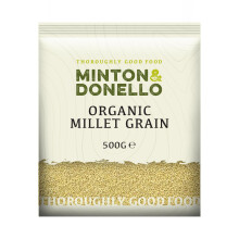 Minton & Donello - Organic Hulled Millet Grain, Whole & Natural, Perfect for Healthy Meals, 6 x 500g