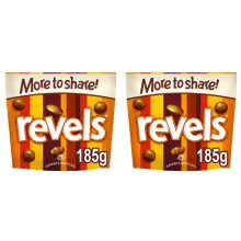 2 x Revels Milk Chocolate Treat Bag 185g Treal Share Gift for Women Man & KIds By Experts Supplies