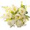 Artificial Peony and Rose Bouquet – White, 5-Stem Set 2