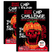 Red Hot Reaper ? (2pack) Challenge Hottest Chip ? Halloween Carolina Reaper Spicy Challenge - Stupidly Spicy Hot Chip