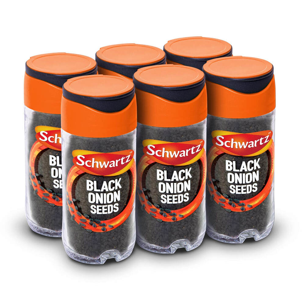 Schwartz Onion Seeds 42 G | Jar | Pack Of 6 | Full Of Flavour | Nutty Taste | Versatile Seasoning For Savoury Food Black