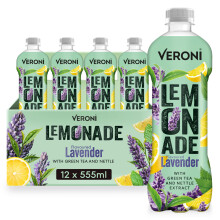 Veroni Lavender Lemonade with Herbal Extracts ? 12 x 555ml Bottles | Green Tea & Nettle Infusion