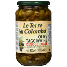 Le Terre di Colombo ? Pitted Taggiasca Olives - in Extra Virgin Olive Oil (36%) - 500 g