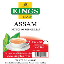 Kings Tea Assam Orthodox Whole Leaf Loose Tea, 500 Gm, (Pack of 1)