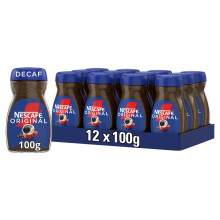 NESCAF? Original Decaf Instant Coffee 100g, Rich Aroma, Full and Bold Flavour (Pack of 6)