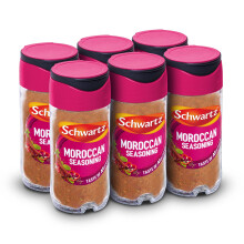 Schwartz Moroccan Seasoning 40 G | Jar | Pack of 6 | Expertly Blended Mix of Roasted Cumin, Cinnamon & Mint | Great for Marinating Chicken or Lamb