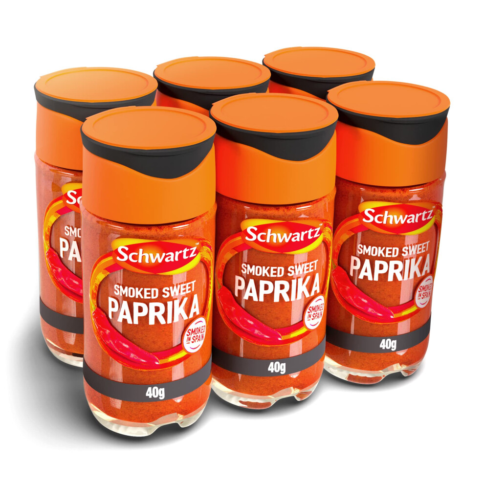 Schwartz Smoked Sweet Paprika 40 G | Jar | Pack Of 6 | Rich & Smoky Flavour With Earthy Tones | Versatile Spice To Elevate Any Meal | Perfect For