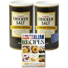 Chicken Salt Bundle (200g x 2) with Australian Food Recipe Card | Chicken Salt Australian for Everyday Roasted Vegetables of Fried Chicken Seasoning |