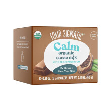 Four Sigmatic Calm Mushroom Cacao Mix ? Organic instant cacao with organic reishi mushroom powder ? For drinking or baking ? Vegan, gluten-free,