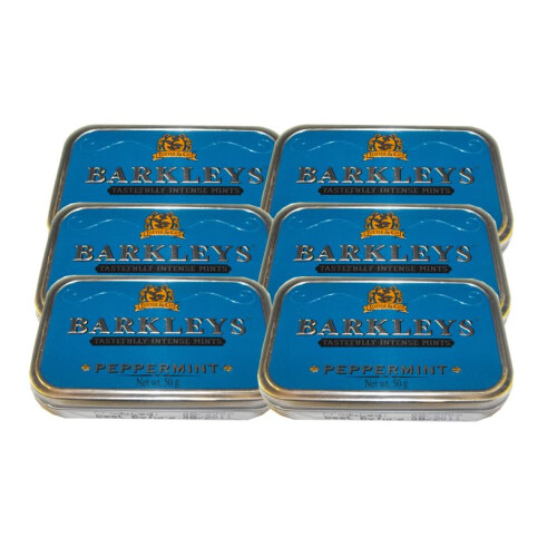 Barkleys classic peppermints in luxury tin 50g - 6 Pack