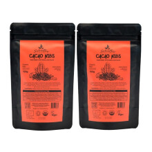 SelvaBio Organic Sweet Cacao Nibs with Yac?n and Panela, Criollo Variety from Peru, Raw Vegan Superfood Snack 200 g (2 x 100 g)