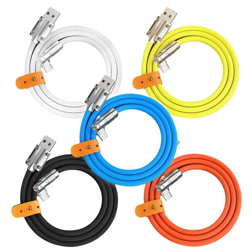 Καλώδιο USB σιλικόνης εξαιρετικά γρήγορης φόρτισης 120W6A τύπου C, φορτιστής Data180, 2