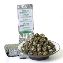 GOARTEA - Jasmine Dragon Pearls - 100g / 3.5oz Supreme Grade - Jasmine Pearl Green Tea - Chinese Green Tea Loose Leaf