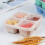 Coffret Bento en paille de blé, 4 compartiments, lot de 4 3