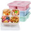 Coffret Bento en paille de blé, 4 compartiments, lot de 4 5