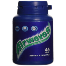 Wrigley's Airwaves Menthol & Eucalyptus Chewing Gum 46 Pieces (Pack of 6)
