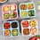 Coffret Bento en paille de blé, 4 compartiments, lot de 4 7