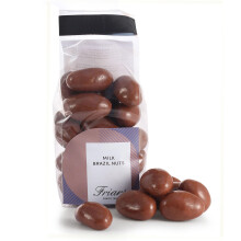 Friars Milk Chocolate Brazil Bag - 200g Luxury Coated Peruvian Brazil Nuts | British Cocoa Hamper Gifts for Girlfriends, Men, Women, Friends & Mothers