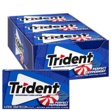 Trident Perfect Peppermint Sugar Free Chewing Gum with Xylitol 14 Sticks 39 g
