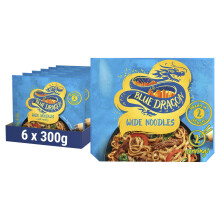 Blue Dragon Wide Wok Ready Noodles 300g | Pack of 6 | Perfect For Stir Fries & Other Noodle Based Dishes