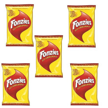 5X FONZIES Italian Cheese Flavour Crisps Chips Corn Snack Original 100g