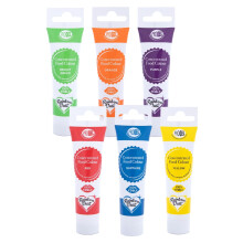 RAINBOW Dust ProGel Icing Colour Paste Gel Food Colouring Sugarcraft Set 6 Pack