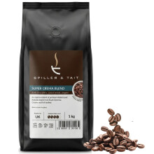 Spiller & Tait Super Crema Blend Espresso Coffee Beans 1kg Bag, Premium Arabica & Robusta Medium Roast Beans - Ideal for Bean to Cup Espresso Machines