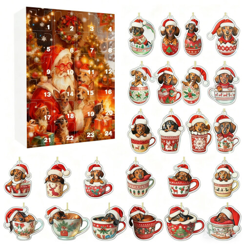 1pc2D Χριστουγεννιάτικο Ημερολόγιο Advent Συλλεκτικό Ημερολόγιο Advent Αστείο Σετ Ζώων 1