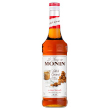 MONIN Premium Salted Caramel Syrup 700ml for Coffee and Cocktails. Vegan-Friendly, Allergen-Free, 100% Natural Flavours and Colourings. Salted Caramel