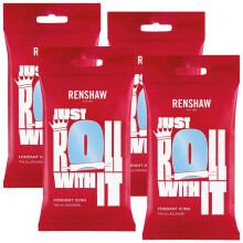 Renshaw Baby Blue Ready to Roll Icing 1kg (Multipack 4X 250g)