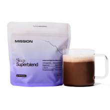 MISSION ? Sleep Magnesium Superblend ? Cocoa Flavour ? 240g ? Magnesium Bisglycinate, Magnesium Citrate, L-Glycine, Ashwagandha & Rooibos ? 30