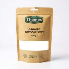 Organic Tapioca Flour - Non-GMO, Raw, Versatile, Vegan, Perfect for Baking and Thickening Sauces - Resealable Pouch for Freshness - Thames Organic