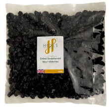 Hides Fine Foods - Dried Sweetened Sour Cherries 500g - Suitable for Vegetarians - Baking - Granola - Breakfast - Muffins - Snacking - Desserts - Rich