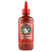 Melinda?s Fire Roasted Garlic & Habanero Hot Sauce - Made with Slow Roasted Garlic, Fresh Peppers, Lime Juice - Rich & Smoky Habanero Hot Sauce 12oz,
