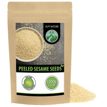 Alpi Nature White Sesame Seeds Peeled 1kg 2.2 lb, Peeled White Sesame Seeds, Gluten Free