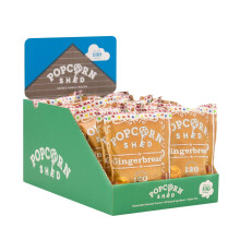 Popcorn Shed Gingerbread Popcorn Snack Pack, 24g, Pack of 16, Gingerbread Caramel Popcorn, Gluten Free, Natural & Vegan Lunch Box & Movie Night