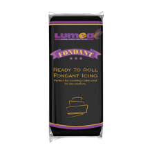 Dekozauber24 Fondant Icing 1kg, for cakes and figurines, gluten free, ready to roll, edible cake decorations (Black)