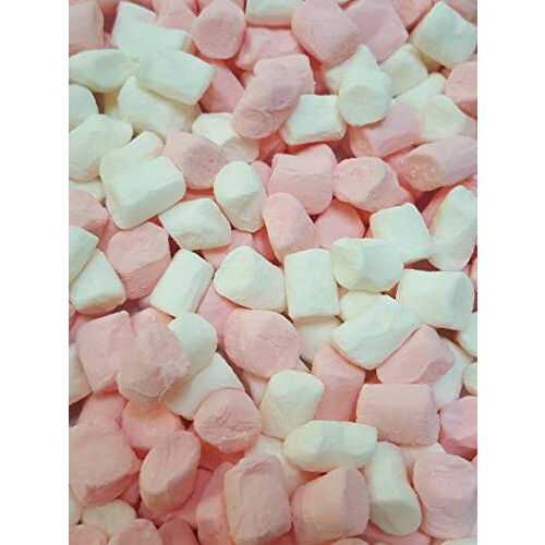 Mini Pink & White Marshmallow Sweets Halal 1kg Bag