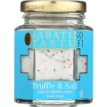 Sabatino Tartufi Truffle Salt Seasoning, All Natural Gourmet Sicilian Sea Salt with Black Truffles, 113 Gr