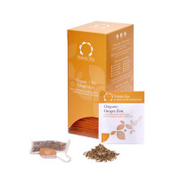Solaris Tea - Organic Ginger Zest | 100% Organic Whole Leaf Tea | Certified Vegan | 40x Biodegradable Stitched Teabags, (1 x 80 g)