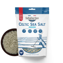 Seba Garden Celtic Sea Salt Grey, 1kg - Dried & Fine, Certificated Organic Reseallable Bag of Grey Sea Salt, Hand Harvested, Contains Over 82