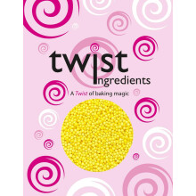 Twist Ingredients - 100s and 1000s - Yellow Cake Topper Sprinkles - 800g Edible Matt Ball Cupcake/Cake Decorations - For Weddings, Christenings &